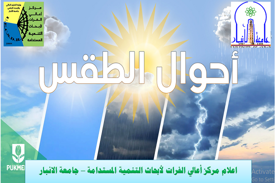 الحالة الجوية للأيام المقبلة